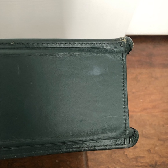Vintage Green Leather Mark Cross Briefcase with Gold Hardware - Picture 10 of 11